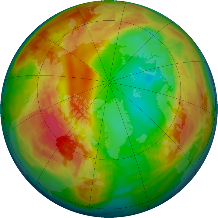 Arctic ozone map for 03 February 2003